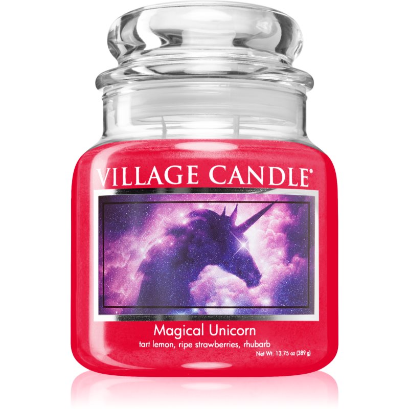 E-shop Village Candle Magical Unicorn vonná svíčka (Glass Lid) 389 g
