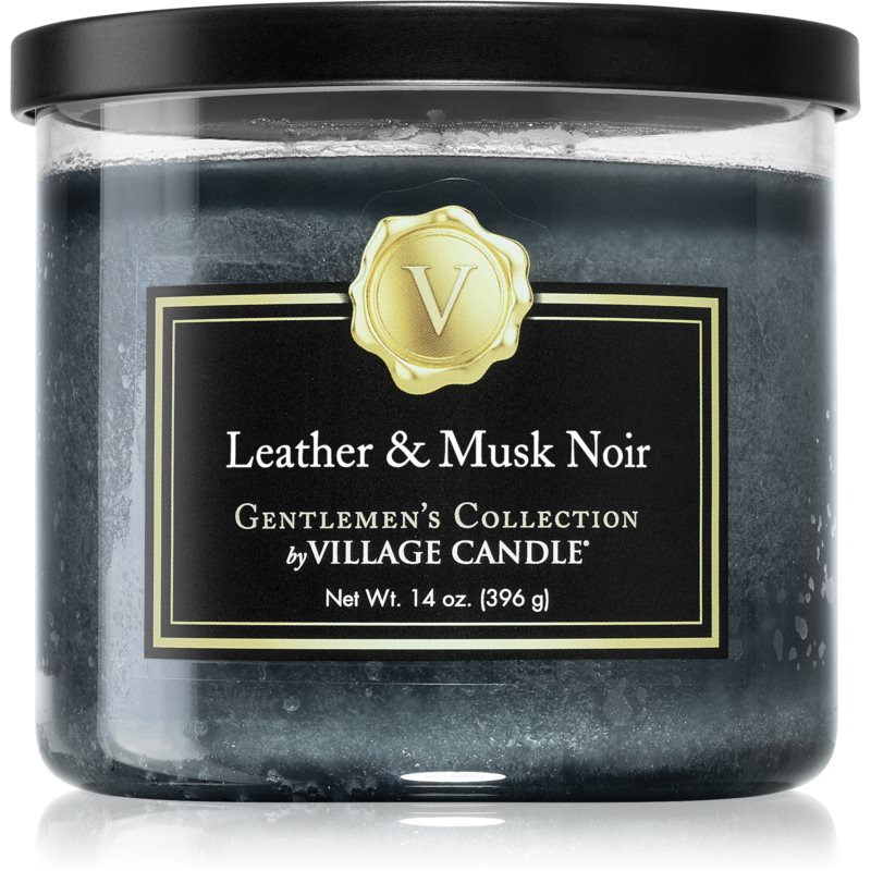 Village Candle Gentlemen's Collection Leather & Musk Noir kvapioji žvakė 396 g