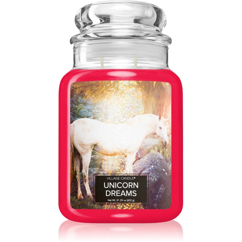 E-shop Village Candle Unicorn Dreams vonná svíčka (Glass Lid) 602 g