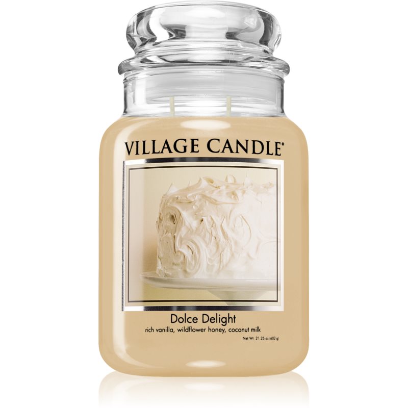 Village Candle Dolce Delight kvapioji žvakė (Glass Lid) 602 g
