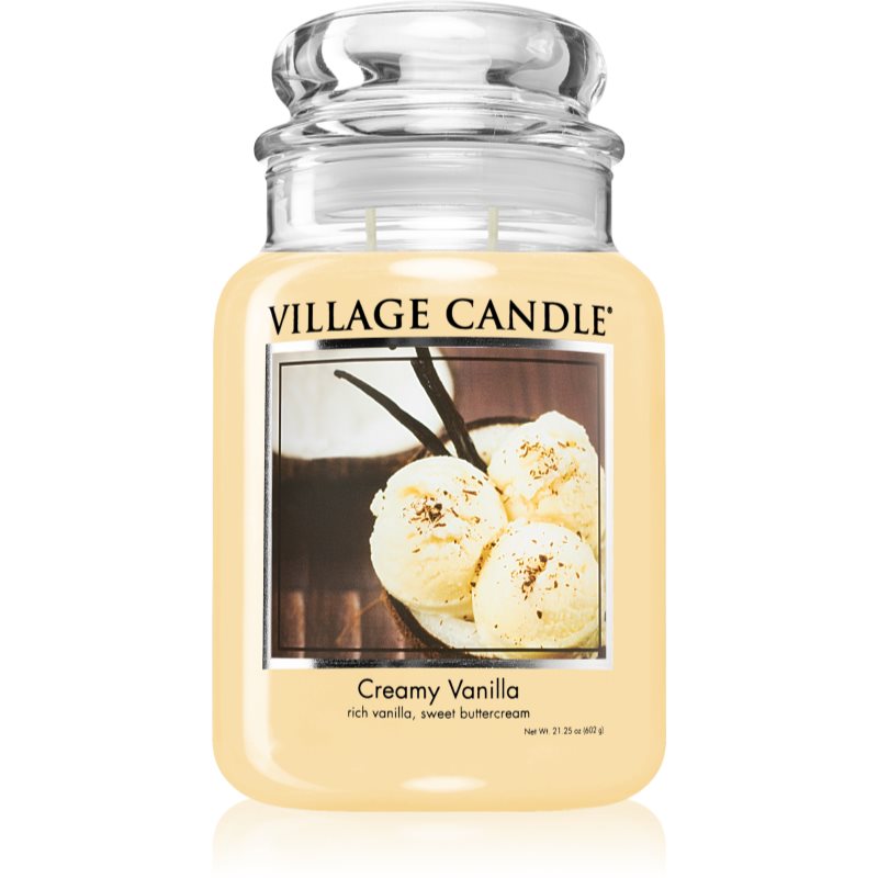Village Candle Creamy Vanilla Aроматична свічка (Glass Lid) 602 гр