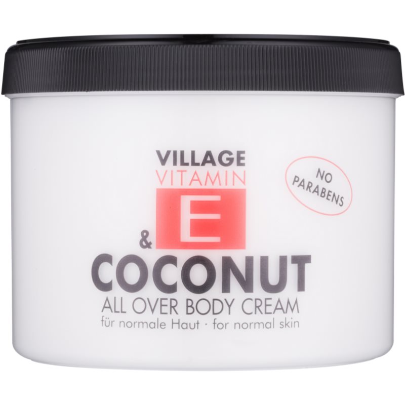 Village Vitamin E Coconut Körpercreme parabenfrei 500 ml