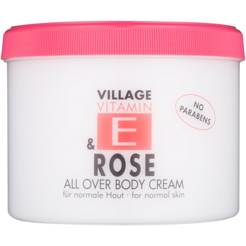 Village Vitamin E Rose Body Cream Paraben-free 500 Ml