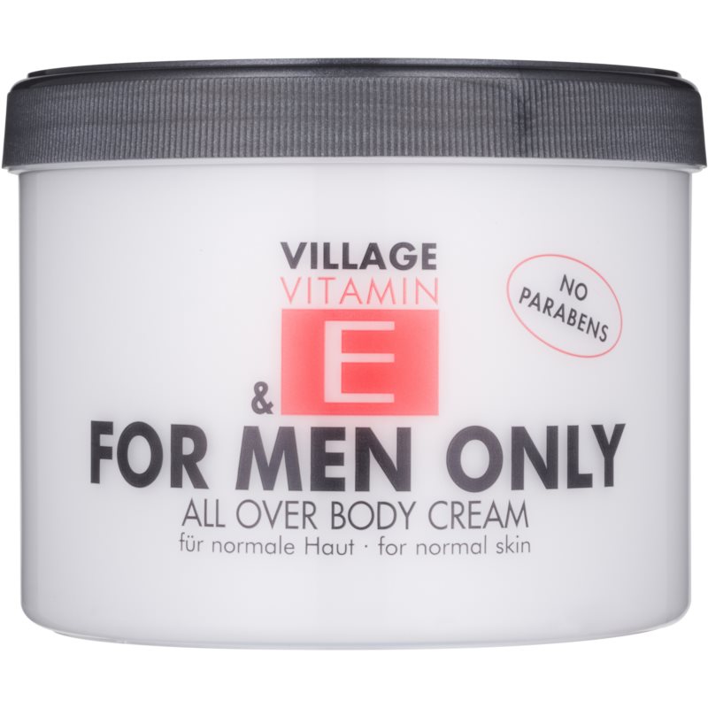 Village Vitamin E For Men Only kūno kremas be parabenų