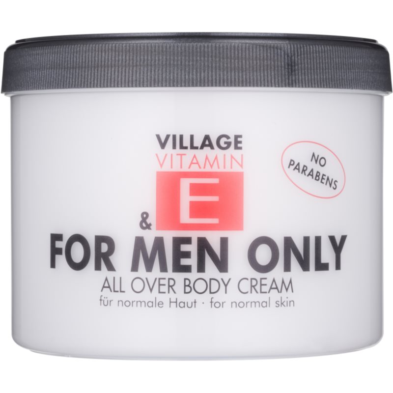 Village Vitamin E For Men Only крем для тіла для чоловіків без парабенів 500 мл