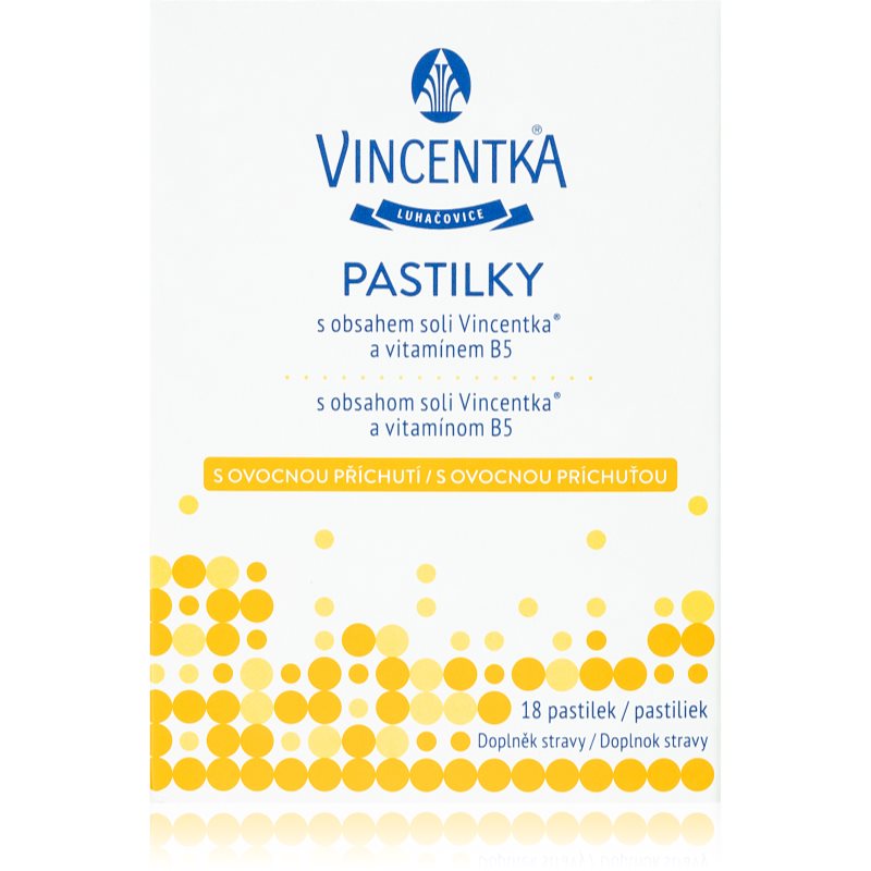 Vincentka Pastilky Ovocné tablety na upokojenie sliznice ústnej dutiny 18 tbl kúpite na Notino.sk