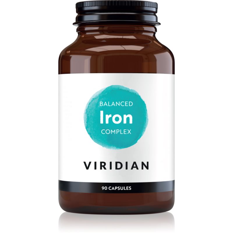 Viridian Nutrition Balanced Iron Complex kapsuly na podporu krvotvorby 90 cps