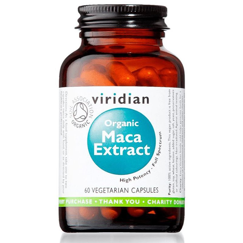 Viridian Nutrition Organic Maca Extract podpora potencie a vitality 60 cps