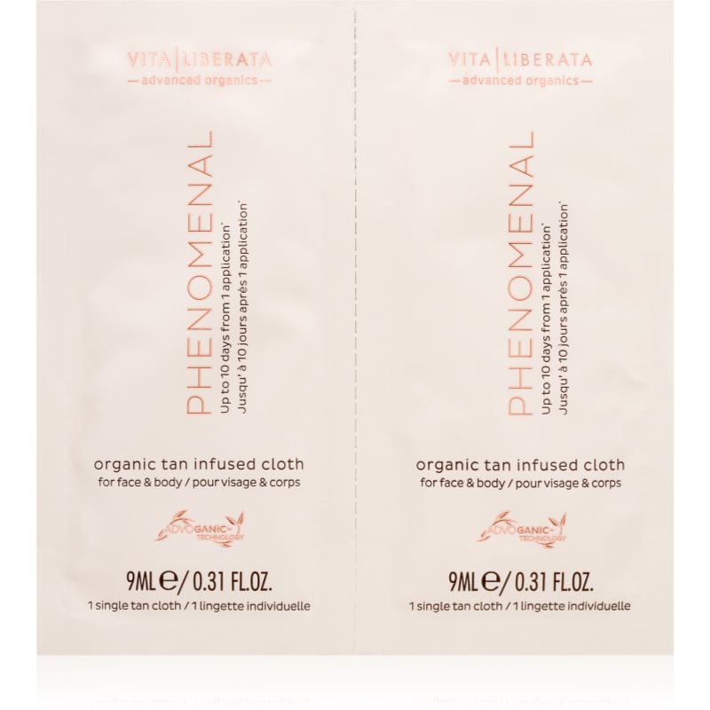 

Vita Liberata Phenomenal Organic Tan Infused Cloths серветки для автозасмаги