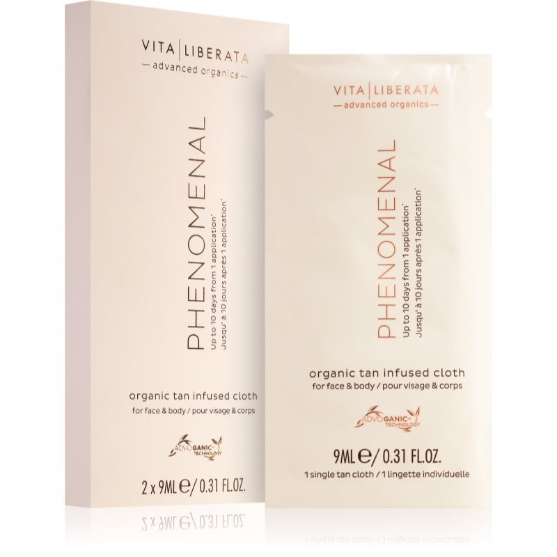 

Vita Liberata Phenomenal Organic Tan Infused Cloths серветки для автозасмаги