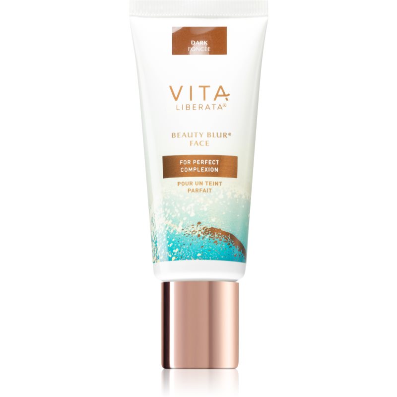 Vita Liberata Beauty Blur Face skaistinamasis drėkinamasis kremas su atspalviu glotninamojo poveikio atspalvis Dark 30 ml