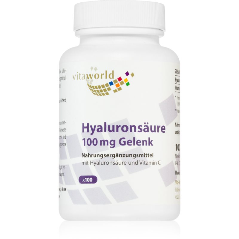 Vita World Hyaluronsäure 100mg Gelenk Kapseln mit Hyaluronsäure 80 g