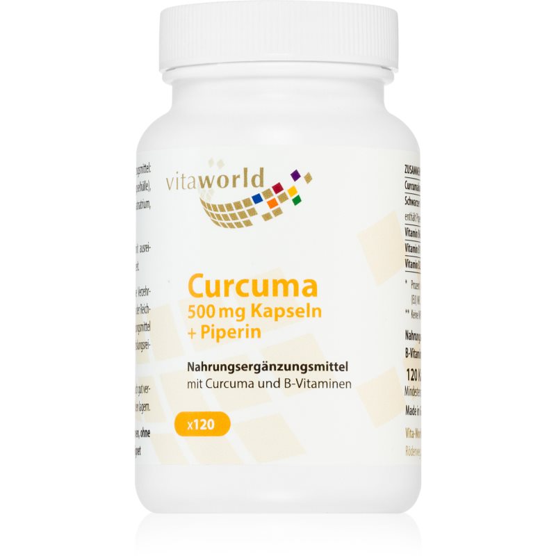 Vita World Curcuma 500mg Kapseln mit Pflanzenextrakten 102 g