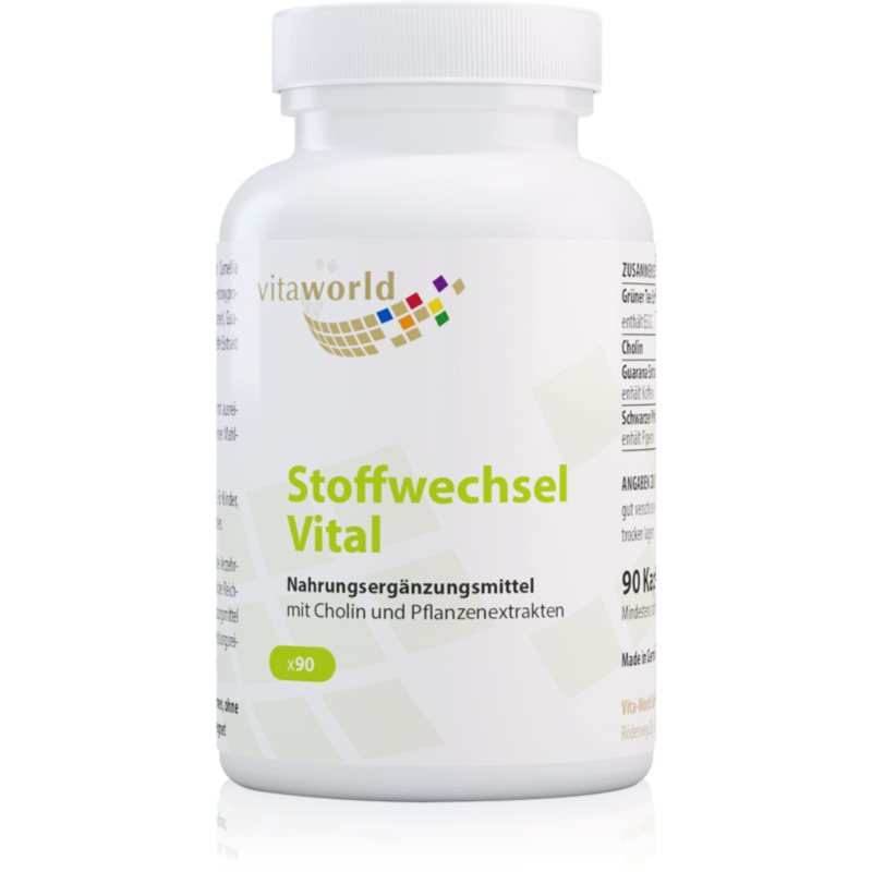 Vita World Stoffwechsel Vital Kapseln zur Unterstützung des Stoffwechsels 102 g