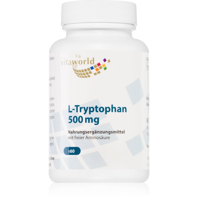 Vita World L-tryptophan 500 mg Kapseln zur Förderung von Schlaf und Regeneration 58 g