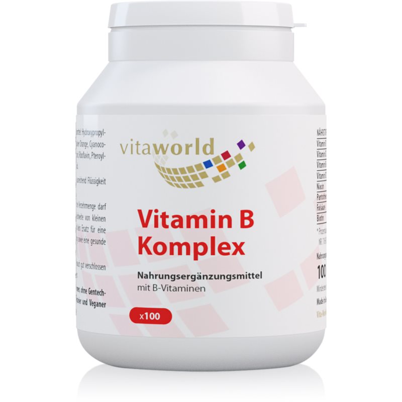 Vita World Vitamin B Komplex Kapseln trägt zur normalen Funktion des Nervensystems bei 58 g