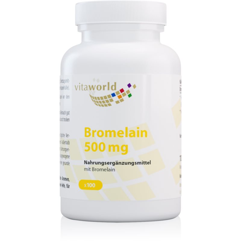 Vita World Bromelain 500 mg Kapseln mit Pflanzenextrakten 102 g