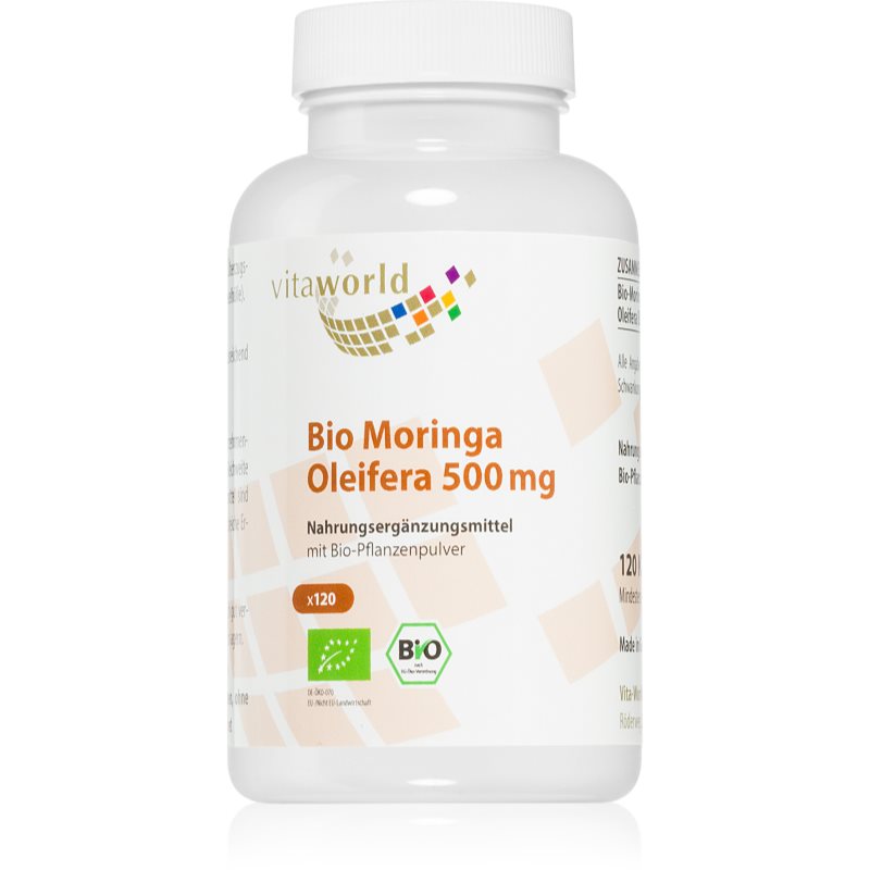 Vita World Moringa Oleifera 500 mg BIO Kapseln mit Pflanzenextrakten 108 g