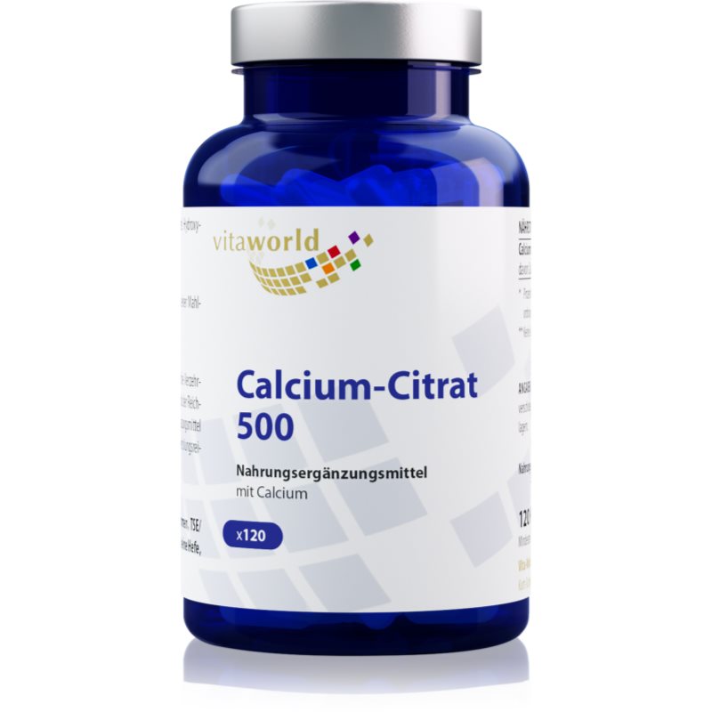 Vita World Calcium citrat 500 Kapseln mit Kalzium 146 g