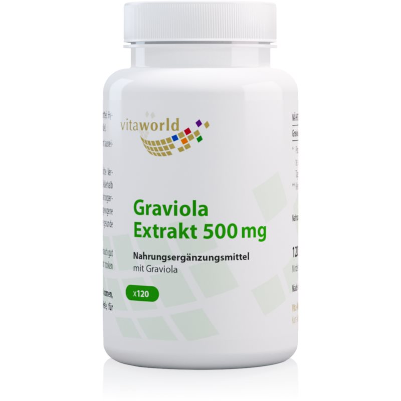 Vita World Graviola exktrakt 500 mg Kapseln mit Pflanzenextrakten 98 g