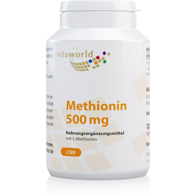 Vita World Methionin 500 mg Kapseln mit Aminosäuren 106 g