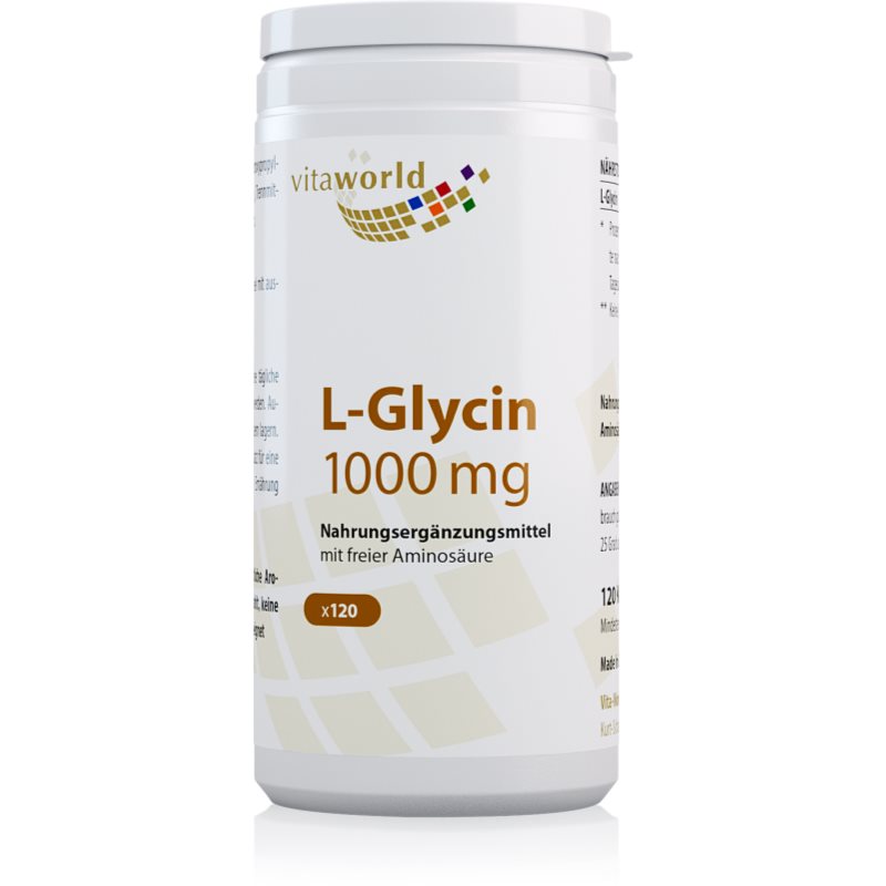 Vita World L-Glycin 1000 mg Kapseln mit Aminosäuren 170 g