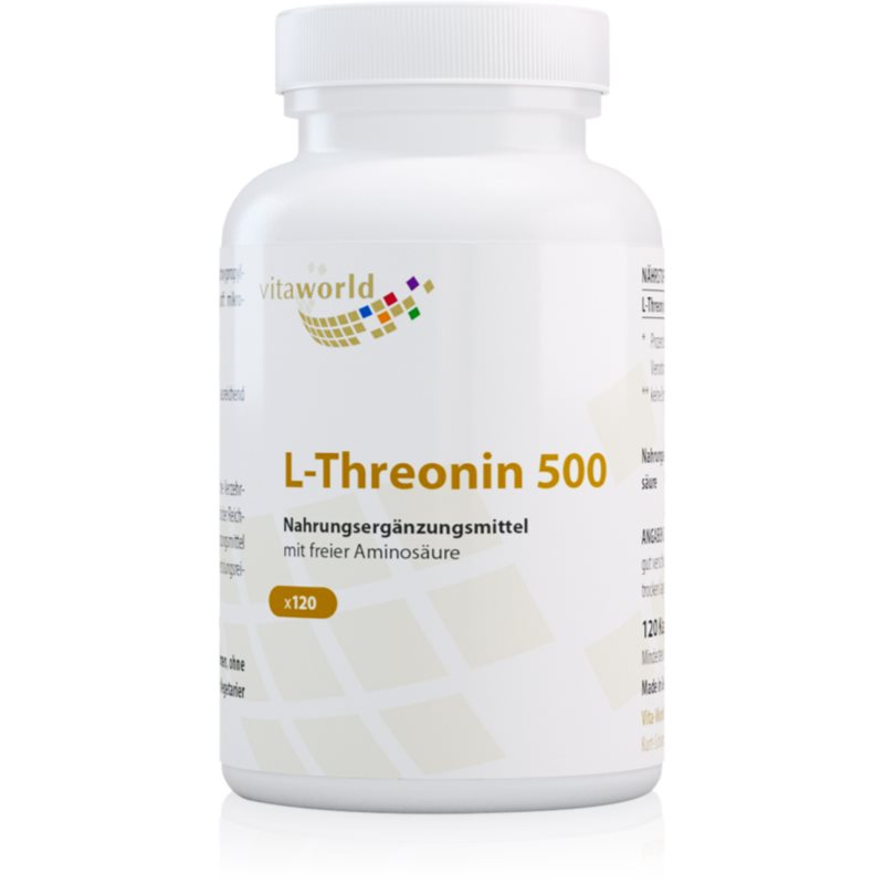 Vita World L-Threonin 500 Kapseln mit Aminosäuren 120 g