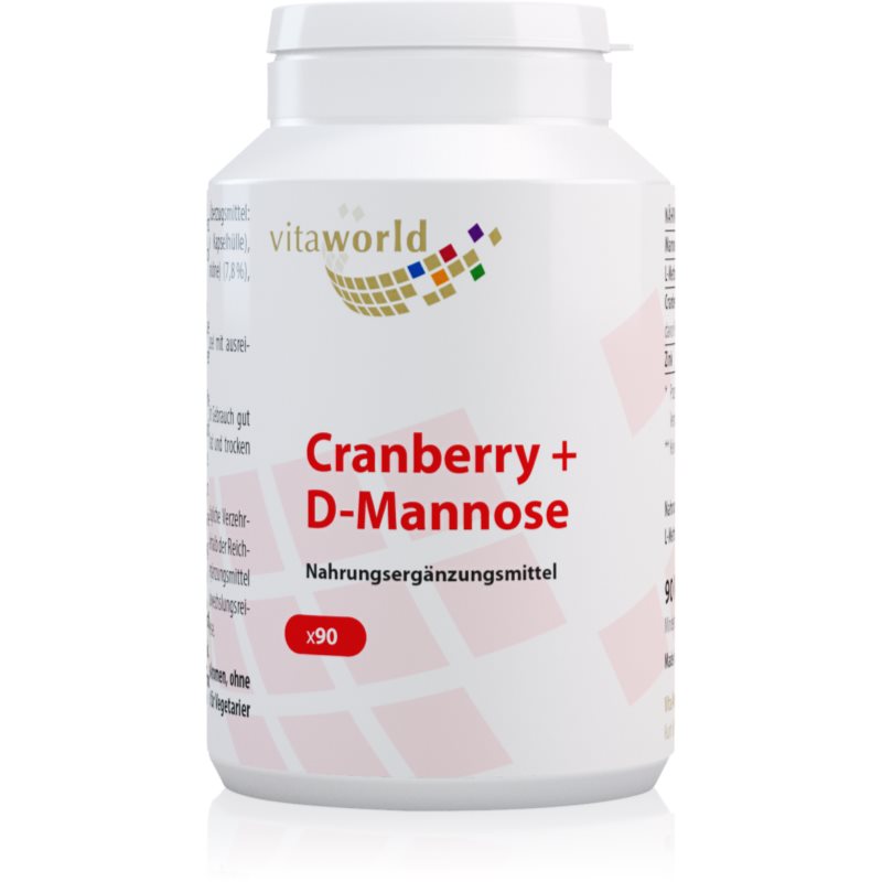 Vita World Cranberry + D-Mannose Kapseln für gesunde Harnwege 98 g
