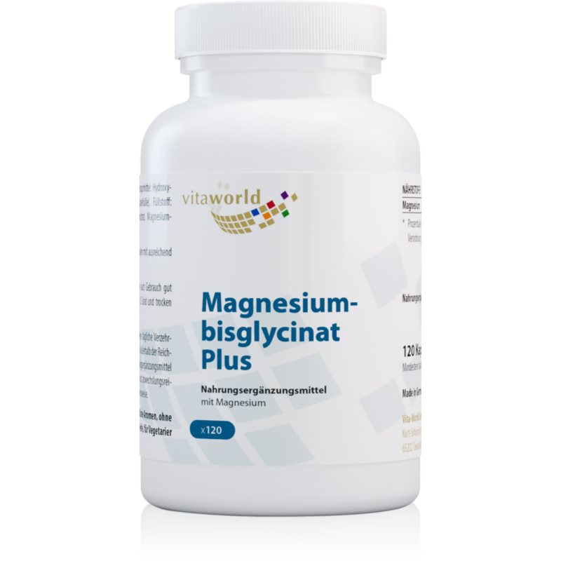 Vita World Magnesium-bisglycinat Plus Kapseln für die effektive Magnesiumergänzung 142 g