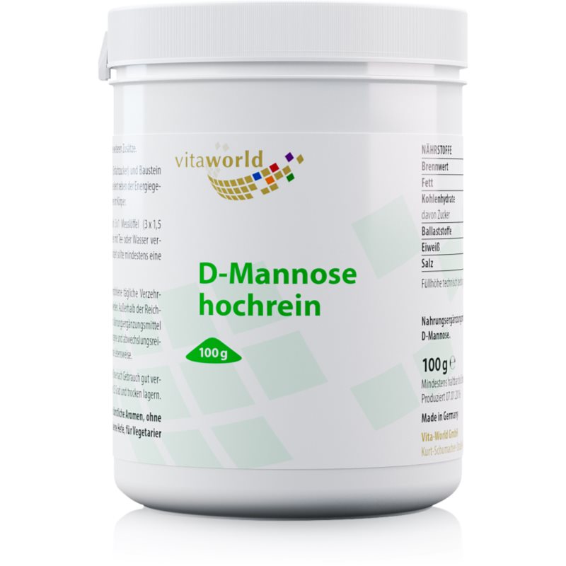 Vita World D-Mannose hochrein Pulver 100 g