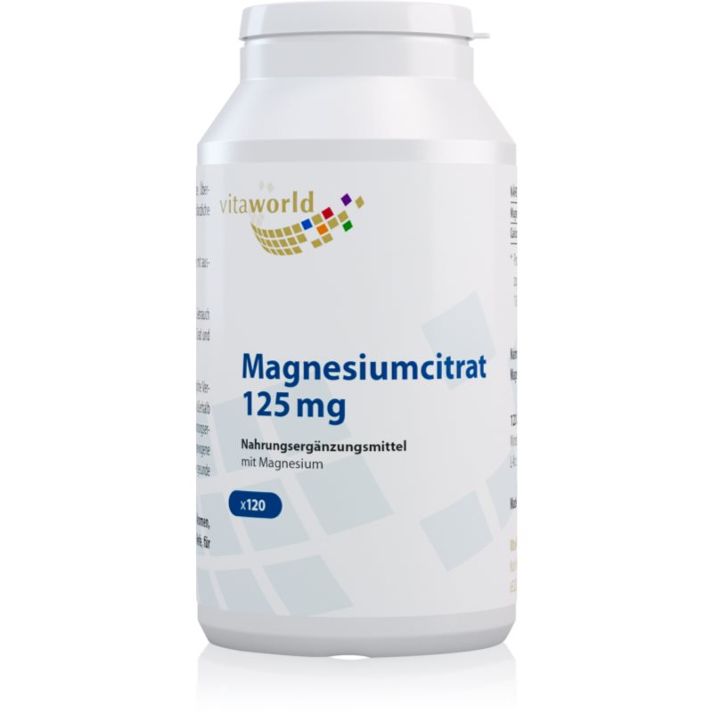 Vita World Magnesiumcitrat 125 mg Kapseln für die effektive Magnesiumergänzung 148 g