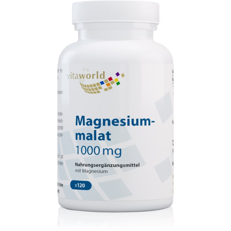Vita World Magnesium-malat 1000 mg Kapseln als effektive Ergänzung von Magnesium 120 KAP