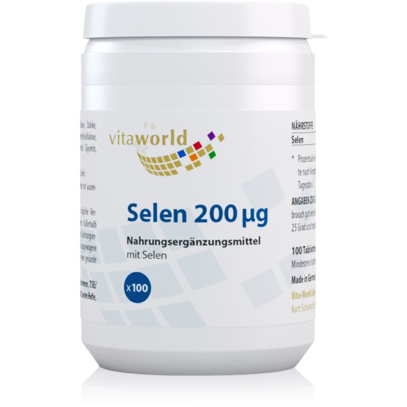 Vita World Selen 200 mcg Tabletten zur Unterstützung des Immunsystems 64 g