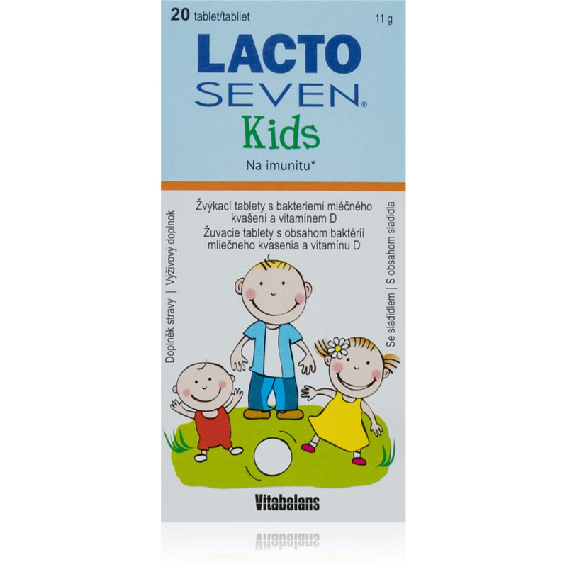 Vitabalans Oy Lactoseven Kids žuvacie tablety na podporu imunitného systému pre deti 20 tbl kúpite na Notino.sk