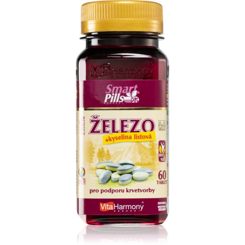 VitaHarmony Železo 20mg+kys.list.SmartPills tbl.60