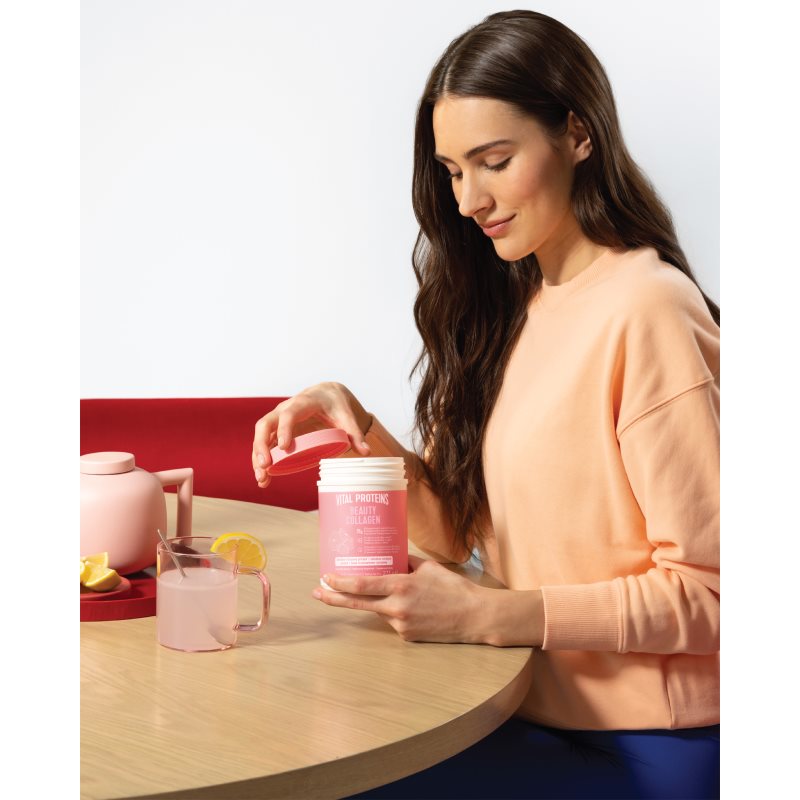 Vital Proteins Beauty Collagen prášek na přípravu nápoje pro krásné vlasy, pleť a nehty příchuť Strawberry-Lemon 271 g (obrázek 5)