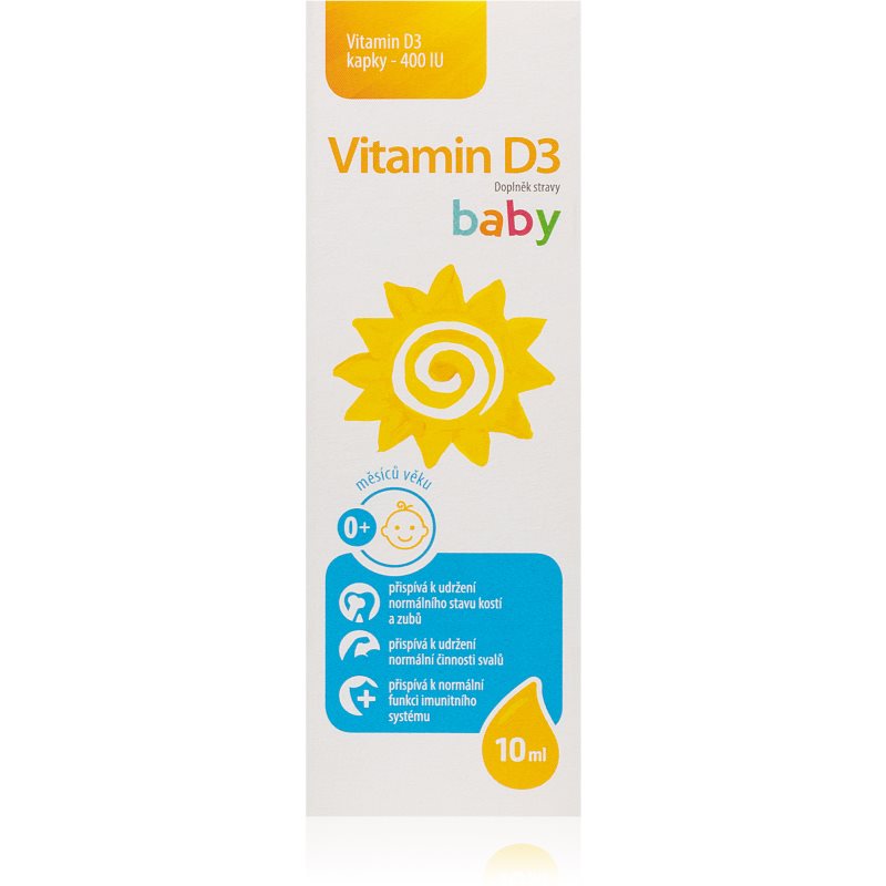 Vitamin D3 baby 400IU kapky 10ml kvapky na podporu imunitného systému 10 ml