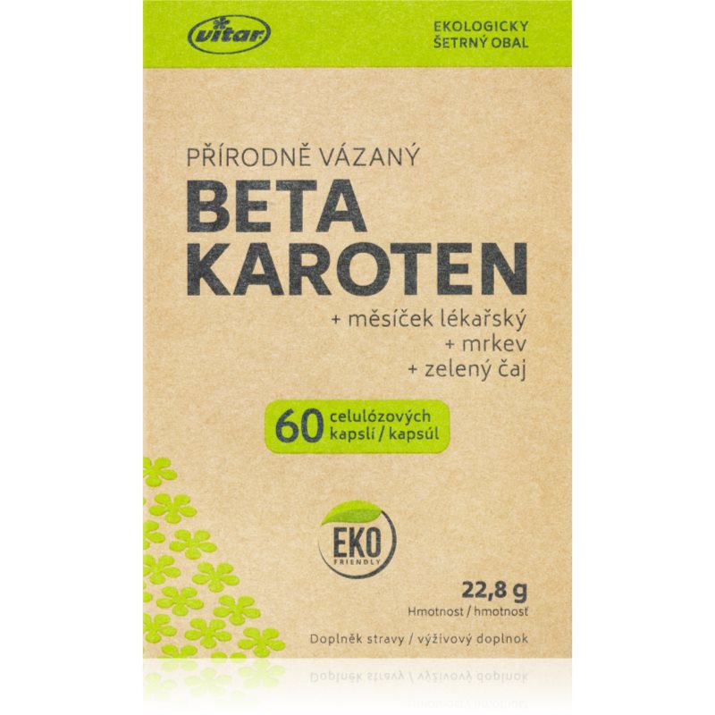 Vitar Beta Karoten Eko friendly kapsuly pre krásne opálenie a zdravú pokožku 60 cps