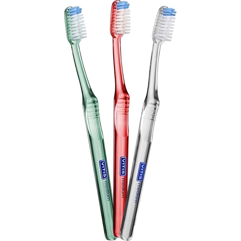 Vitis Medium Toothbrush + Mini Toothpaste