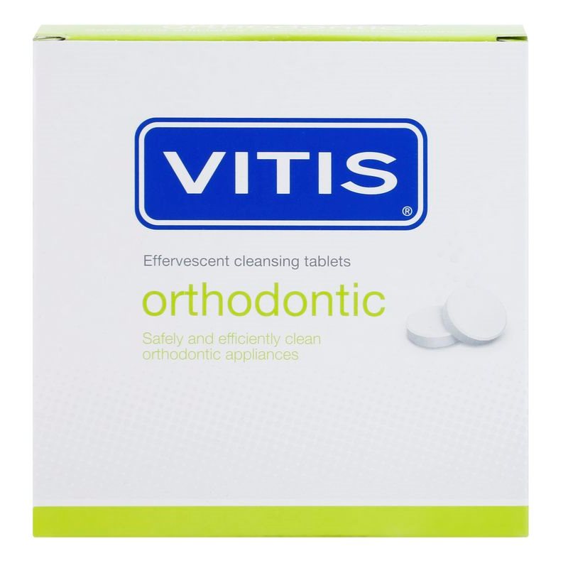 

Vitis Orthodontic очищаючі таблетки для брекет-систем та зубних протезів