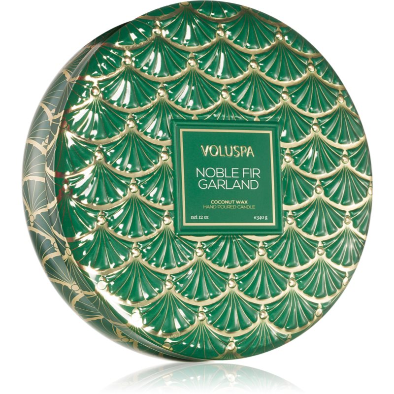 VOLUSPA Japonica Holiday Noble Fir Garland Aроматична свічка в металевій коробці 340 гр