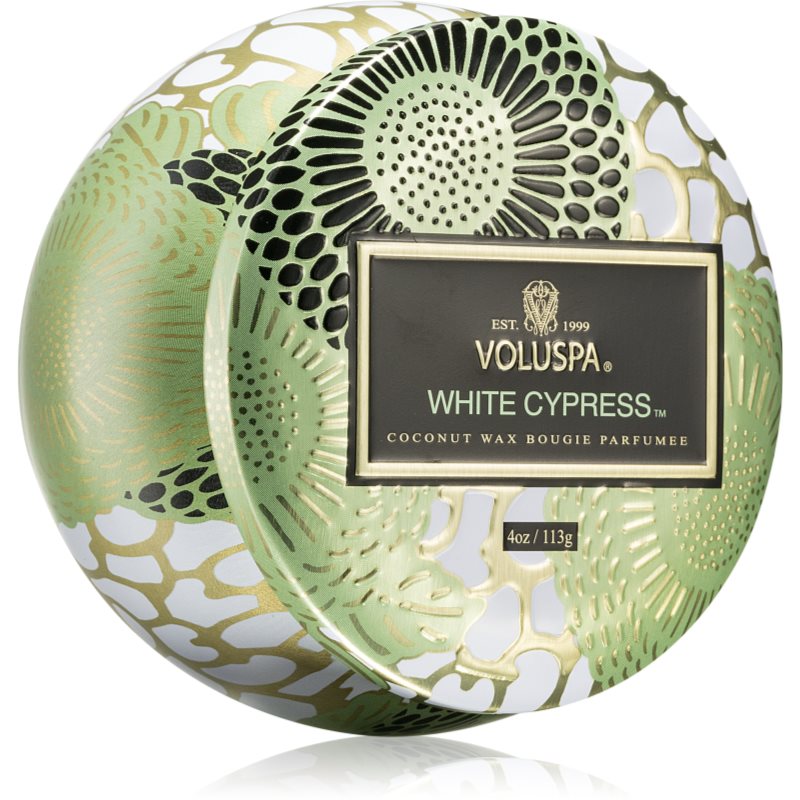VOLUSPA Japonica Holiday White Cypress Duftkerze in blechverpackung 113 g