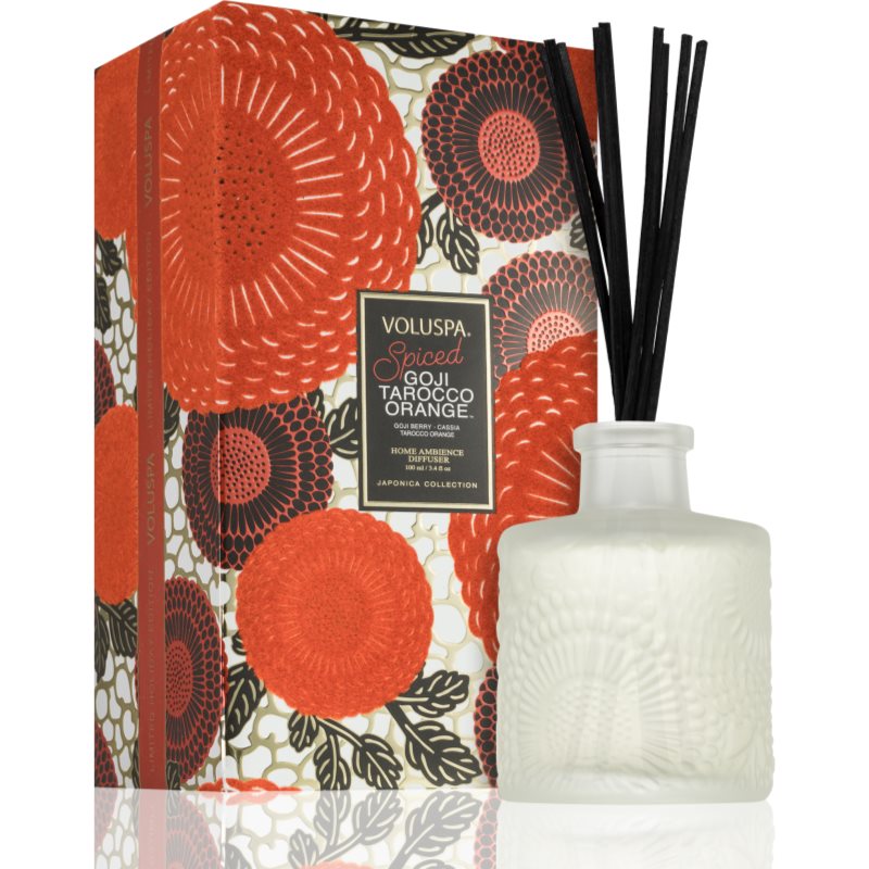 VOLUSPA Japonica Holiday Spiced Goji Tarocco Orange kvapų difuzorius su užpildu 100 ml