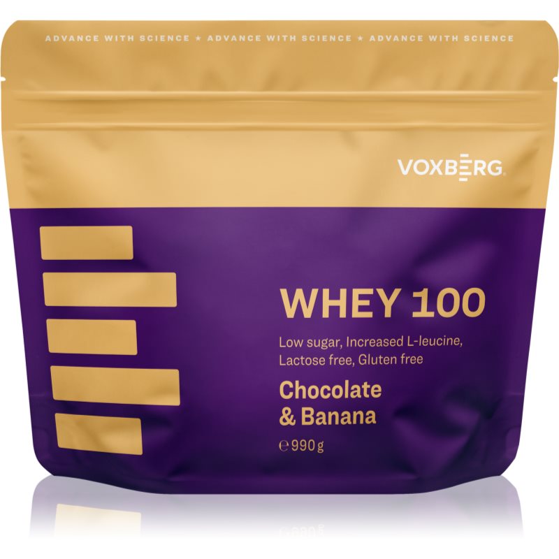 Voxberg Whey Protein 100 syrovátkový protein bez laktózy příchuť Chocolate & Banana 990 g koupíte na Notino.cz