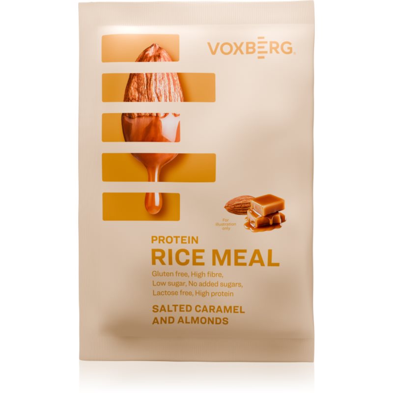 Voxberg Protein Rice Meal rýžová kaše s proteinem příchuť Salted Caramel, Almonds 60 g