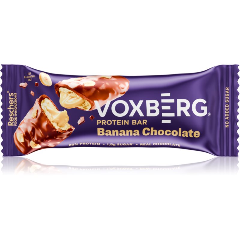 Voxberg Proteinová tyčinka proteinová tyčinka bez přidaného cukru příchuť Banna Chocolate 50 g