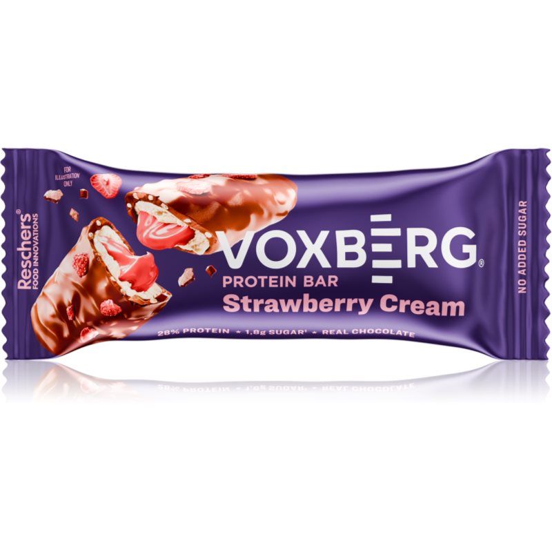 Voxberg Proteinová tyčinka proteinová tyčinka bez přidaného cukru příchuť Strawberry Cream 50 g