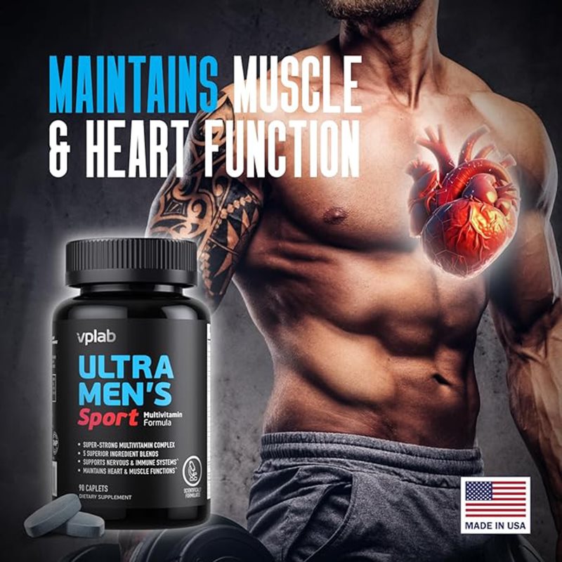 VPLab Ultra Men's Sport Multivitamin Formula komplexní multivitamín pro sportovce 184 g (obrázek 3)