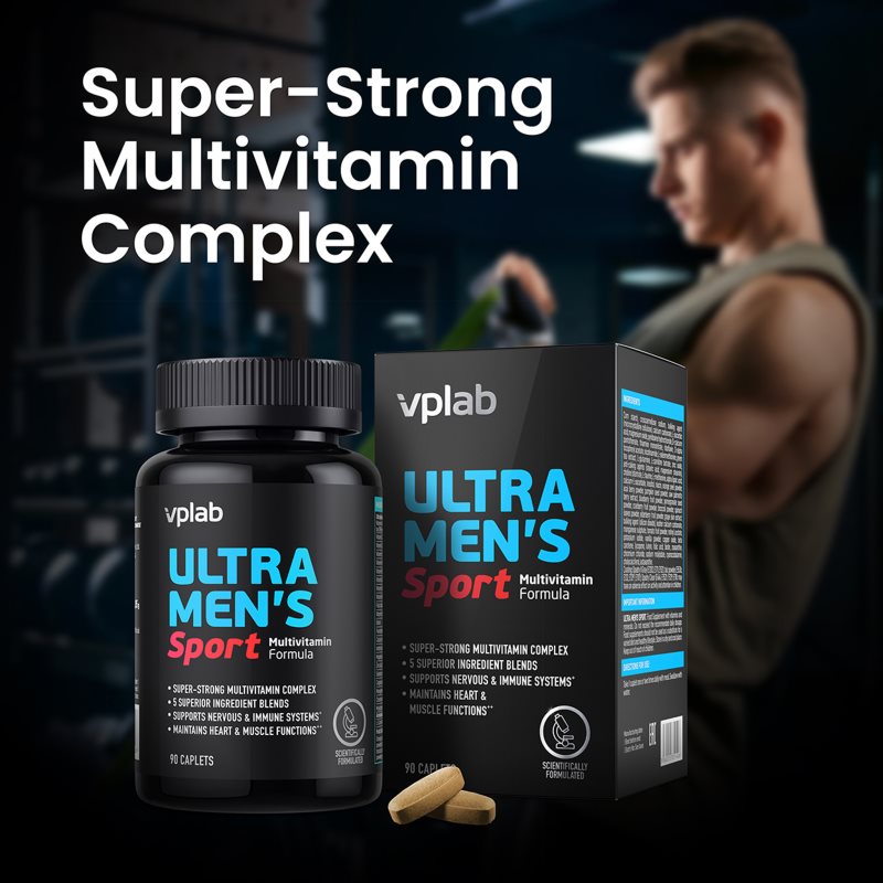 VPLab Ultra Men's Sport Multivitamin Formula komplexní multivitamín pro sportovce 184 g (obrázek 4)