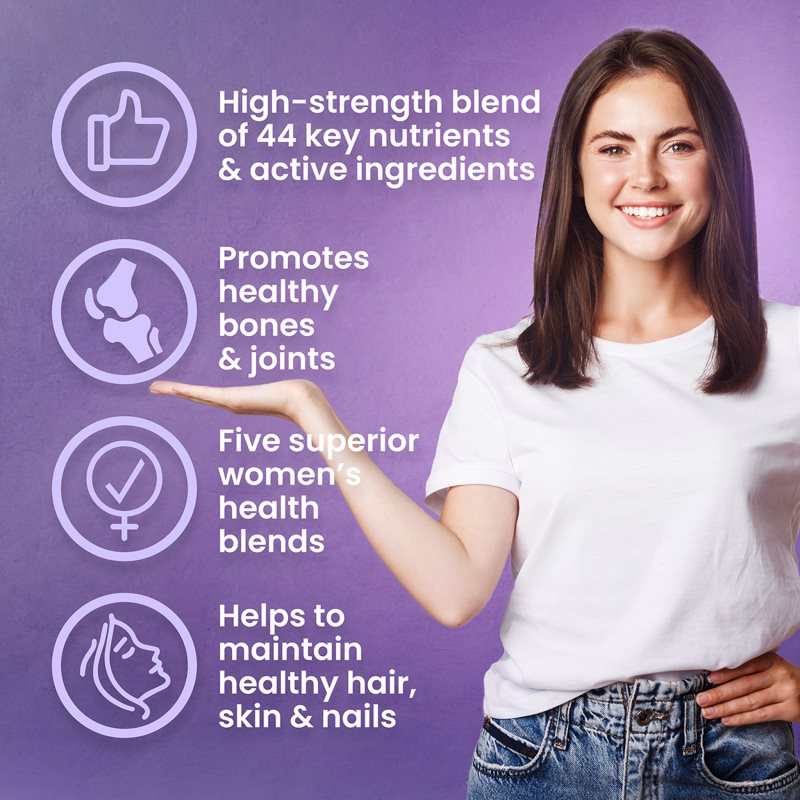 VPLab Ultra Women's Multivitamin Formula doplněk stravy s multivitamínovým komplexem pro ženy 218 g (obrázek 3)